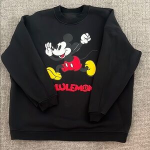 lululemon athletica Black and Red Crewneck Sweater